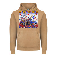 Vintage Camel Fourth Of July Truck American Flag Vintage Hoodie - FaDigitalArtStudio