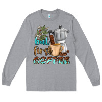 Heather Grey coffee cups but first coffee bbs Long Sleeve Tee - BundleAndBundleShop
