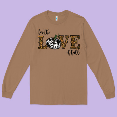 For The Love Of Fall Long Sleeve Tee Designed By Ranaportraitstore