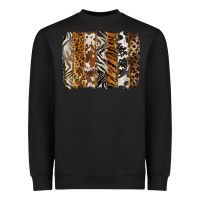Black western animal patterns brushstoke Heavyweight Sweatshirt - BarkalooDesign
