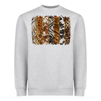 Heather Grey western animal patterns brushstoke Heavyweight Sweatshirt - BarkalooDesign