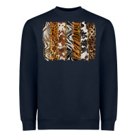 Navy western animal patterns brushstoke Heavyweight Sweatshirt - BarkalooDesign