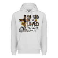 Dove Grey for god so loved the world jhon Premium Hoodie - CowhideDigitalArt
