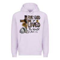 Lilac for god so loved the world jhon Premium Hoodie - CowhideDigitalArt