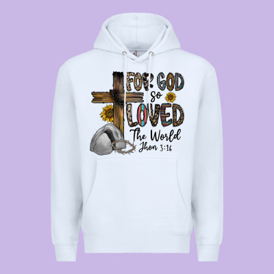 For God So Loved The World Jhon Premium Hoodie Designed By Cowhidedigitalart