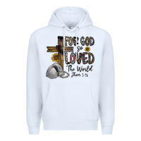 White for god so loved the world jhon Premium Hoodie - CowhideDigitalArt
