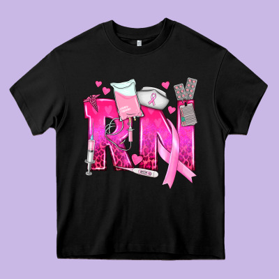 Breast Cancer Rn Registered Nurse Heavy Core Tee Designed By Texasbilliewilder