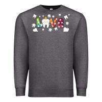 Charcoal Heather love tooth and tooth fairy Premium Sweatshirt - AdoDesignShop