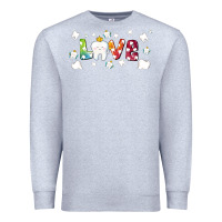 Heather Grey love tooth and tooth fairy Premium Sweatshirt - AdoDesignShop
