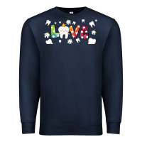 Navy love tooth and tooth fairy Premium Sweatshirt - AdoDesignShop