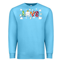 Ocean Blue love tooth and tooth fairy Premium Sweatshirt - AdoDesignShop
