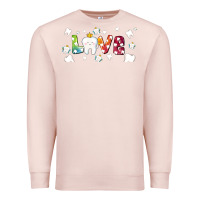 Pale Pink love tooth and tooth fairy Premium Sweatshirt - AdoDesignShop