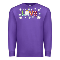 Purple love tooth and tooth fairy Premium Sweatshirt - AdoDesignShop