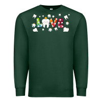 Sports Green love tooth and tooth fairy Premium Sweatshirt - AdoDesignShop