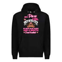 Black As A Pisces Girl I Was Born With My Heart On My Sleeve And A Mouth Premium Hoodie - Jasminsmagicworld