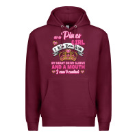 Burgundy As A Pisces Girl I Was Born With My Heart On My Sleeve And A Mouth Premium Hoodie - Jasminsmagicworld