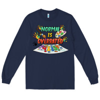 Navy Normal Is Overrated Long Sleeve Tee - FaDigitalArtStudio