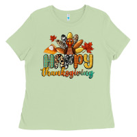 Matcha happy thanksgiving Ladies Tee - CowGirlArtShop