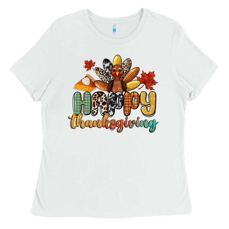 Happy Thanksgiving Ladies Tee by CowGirlArtShop | Teevron