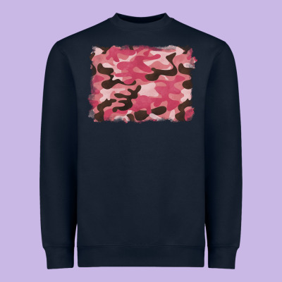 Pink Camouflage Background Heavyweight Sweatshirt Designed By Barkaloodesign