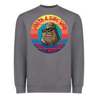 Retro Sunset Just A Girl Who Loves Bigfoot Heavyweight Sweatshirt | Teevron