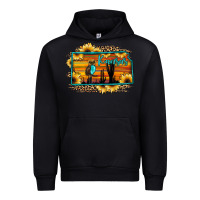 Black kansas owl sunset sunflower map Urban Hoodie - JahusDesignShop