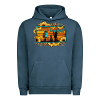 Pigment Midnight Navy kansas owl sunset sunflower map Urban Hoodie - JahusDesignShop