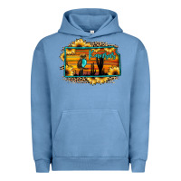 Pigment Pebble Blue kansas owl sunset sunflower map Urban Hoodie - JahusDesignShop
