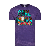 Cloud Purple Girl Mama Flowers Cow Vintage Tee - CowCowDesign