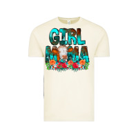 Vintage Arctic Girl Mama Flowers Cow Vintage Tee - CowCowDesign