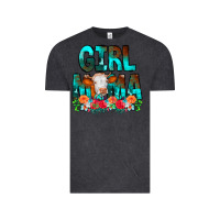 Vintage Black Girl Mama Flowers Cow Vintage Tee - CowCowDesign