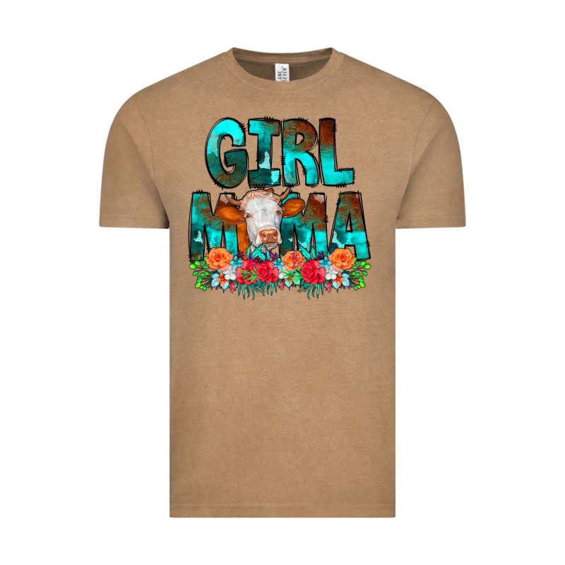 Girl Mama Flowers Cow Vintage Tee by CowCowDesign | Teevron