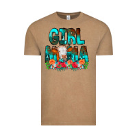 Vintage Coffee Girl Mama Flowers Cow Vintage Tee - CowCowDesign