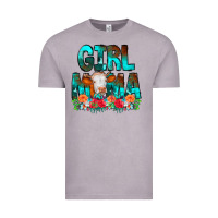 Vintage Zinc Girl Mama Flowers Cow Vintage Tee - CowCowDesign