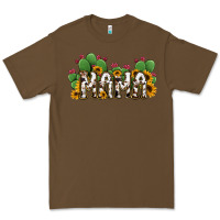 Cacao Cactus Cowhide Sunflower Mama and Mini Set Premium Tee - Jasminsmagicworld