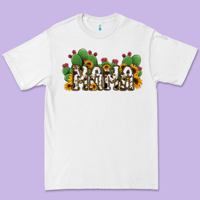 Cactus Cowhide Sunflower Mama And Mini Set Premium Tee Designed By Jasminsmagicworld