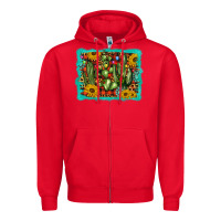 Red cactus christmas Zipper Hoodie - BarkalooDesign