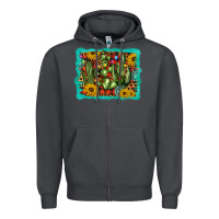 Smoke cactus christmas Zipper Hoodie - BarkalooDesign