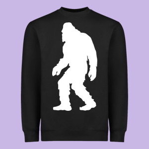 Bigfoot Walking Silhouette Heavyweight Sweatshirt Designed By Artisfamous