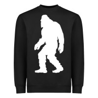 Black bigfoot walking silhouette Heavyweight Sweatshirt - artisFamous