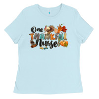 Baby Blue one thankful nurse Ladies Tee - CowGirlArtShop