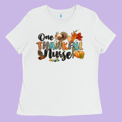 One Thankful Nurse Ladies Tee Designed By Cowgirlartshop
