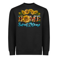 Black home sweet home sunflower Heavyweight Sweatshirt - BarkalooDesign