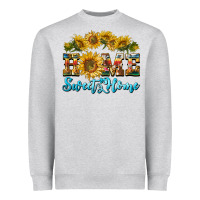 Heather Grey home sweet home sunflower Heavyweight Sweatshirt - BarkalooDesign