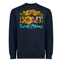 Navy home sweet home sunflower Heavyweight Sweatshirt - BarkalooDesign