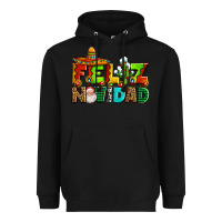 Black feliz navidad sombrero Heavyweight Hoodie - AdoDesignShop
