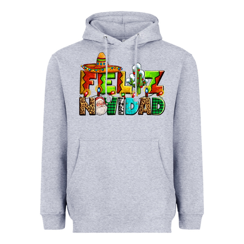 Feliz Navidad Sombrero Heavyweight Hoodie by AdoDesignShop | Teevron