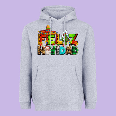 Feliz Navidad Sombrero Heavyweight Hoodie Designed By Adodesignshop