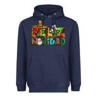 Navy feliz navidad sombrero Heavyweight Hoodie - AdoDesignShop