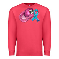 Cardinal cowboy hat and cancer ribbon Premium Sweatshirt - AdoDesignShop